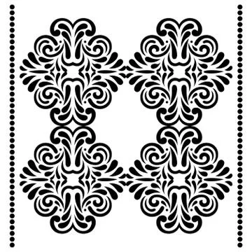 Thai pattern in wall painting Stock Illustration