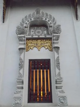 Thai pattern on the wall Stock Photos