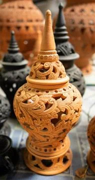 Thai pottery 스톡 사진