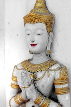 Thai Prayer Statue Stock Photos