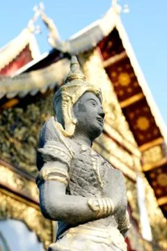 Thai Prayer Statue Stock Photos