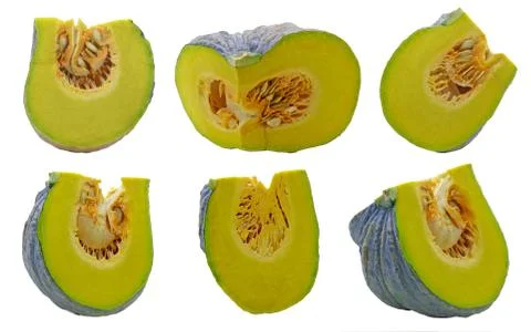 Thai Pumpkin isolated on white background Stock Photos