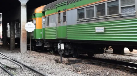 Thai railway train Stock Footage 62270742