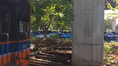 Thai Railway Train Stock Footage 92415810