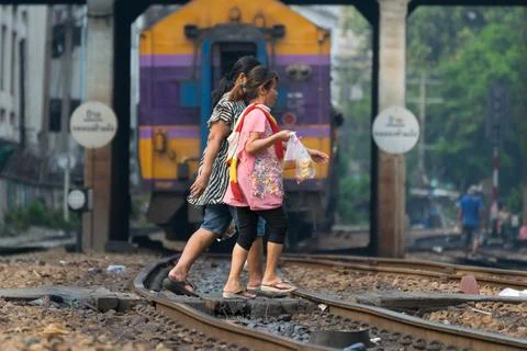 Thai railway train Stock-Fotos