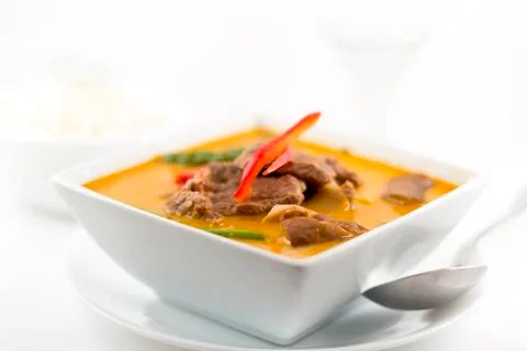 Thai red curry with beef Stock Photos