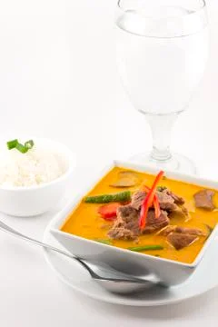 Thai red curry with beef Stock Photos