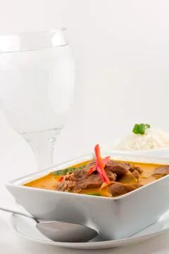 Thai red curry with beef Stock Photos