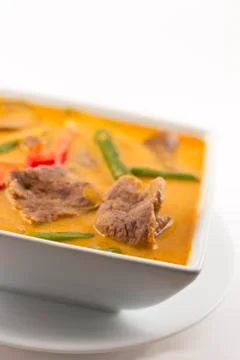 Thai red curry with beef Stock Photos