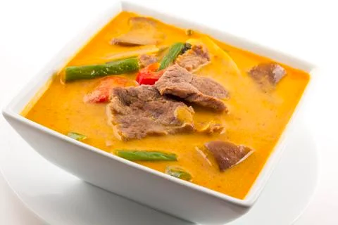 Thai red curry with beef Stock Photos