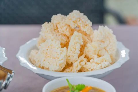 Thai Rice Cracker in dish. Foto stock