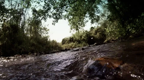 Thai river slow motion at Pai area. Stock Footage 39609489
