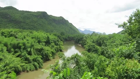 Thai River Valley Stock Footage 147865084