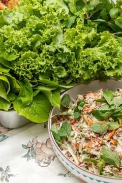 Thai saba salad Stock Photos
