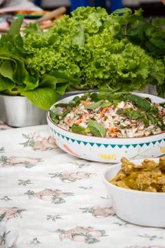Thai saba salad Stock Photos