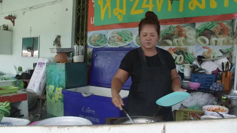 Thai Serving Crispy Pork Belly Stock Footage 146235808
