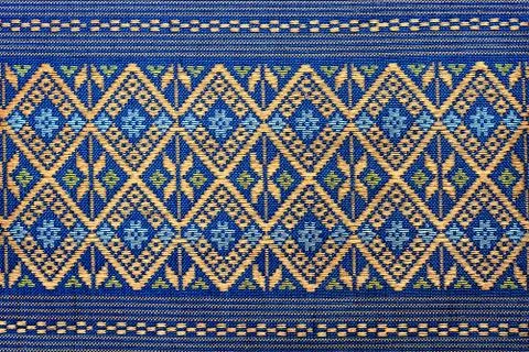 Thai silk fabric pattern background Stock Photos