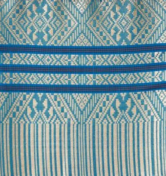 Thai silk fabric pattern background Stock Photos