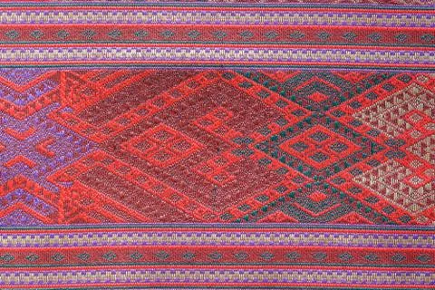 Thai silk fabric pattern Stock Photos