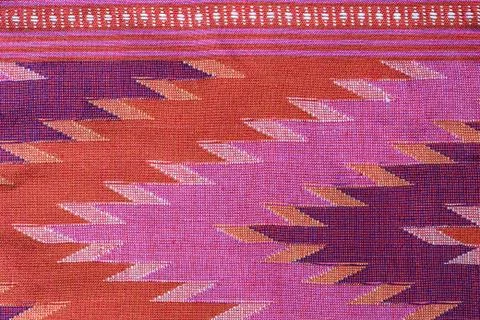 Thai silk fabric pattern Foto stock