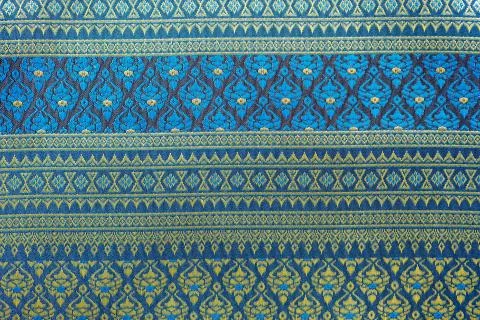 Thai silk fabric pattern Stock Photos