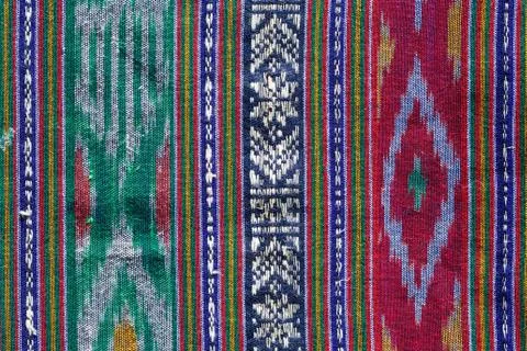 Thai silk fabric pattern Stock Photos