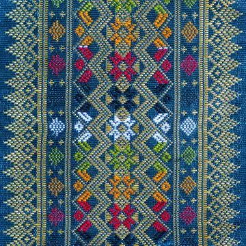 Thai silk fabric pattern Stock Photos