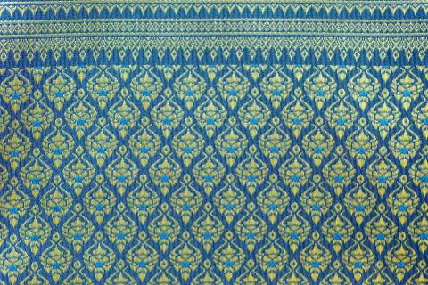 Thai silk fabric pattern Stock Photos