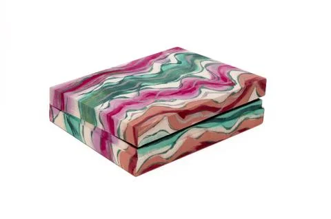 Thai silk gift box Stock Photos
