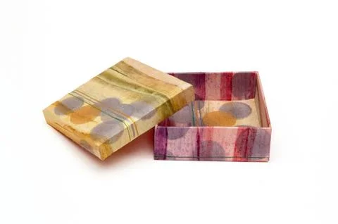 Thai silk gift box Stock Photos