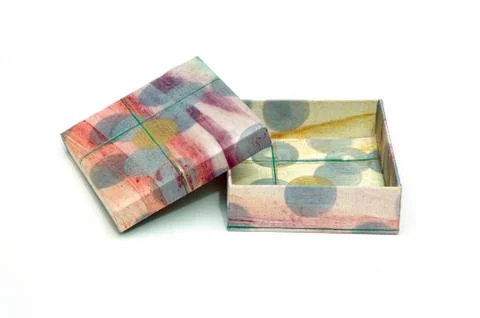 Thai silk gift box Stock Photos