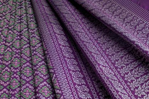 Thai Silk Pattern and Design Stock Photos