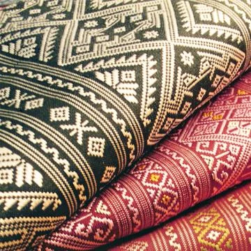 Thai Silk Pattern and Design Stock Photos