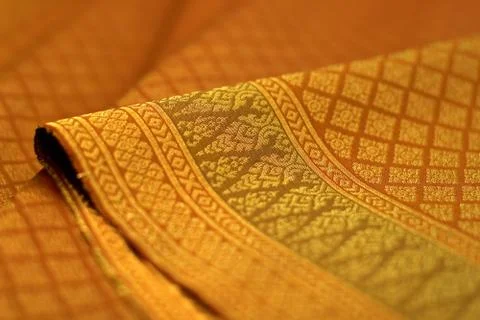 Thai Silk Pattern and Design Stock Photos
