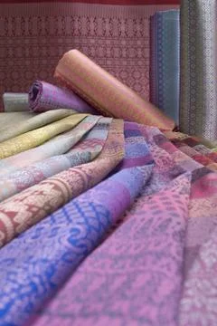 Thai Silk Pattern and Design Stock Photos