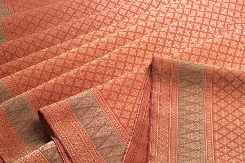 Thai Silk Pattern and Design Stock Photos