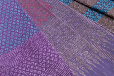 Thai Silk Pattern and Design Stock Photos