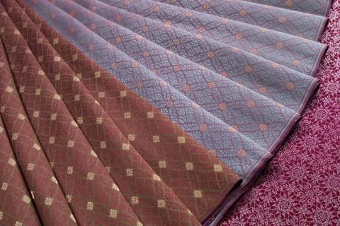 Thai Silk Pattern and Design Stock Photos