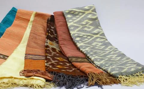 Thai Silk Pattern and Design Stock Photos