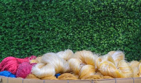 Thai silk Stock Photos