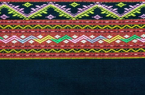 Thai silk red fabric pattern background(exis) Stock-Fotos