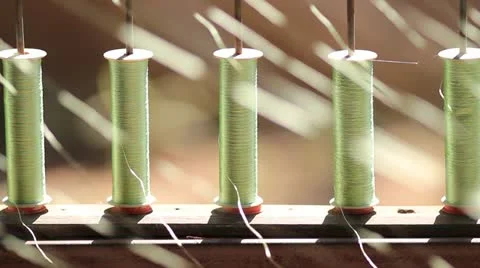 Thai silk yarn making. Stock Footage 14827523