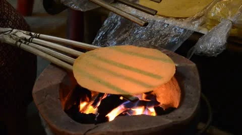 Thai Snacks crispy glutinous rice cracker Stock Footage 10809788