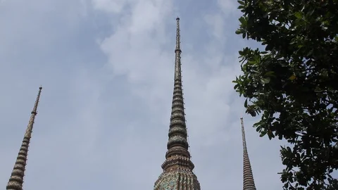 Thai Spired Temple Stock Footage 129814542