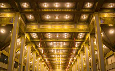 Thai stlye ceiling hall Stock Photos