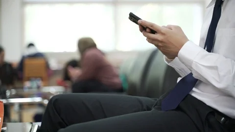 Thai student using mobile phone Video stock 117331033