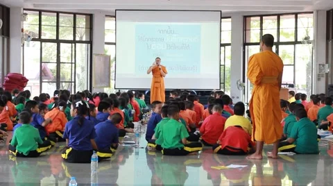 Thai Students made fun events. Stock Footage 51035858