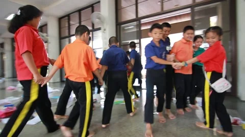 Thai Students made fun events. Stock Footage 51220571