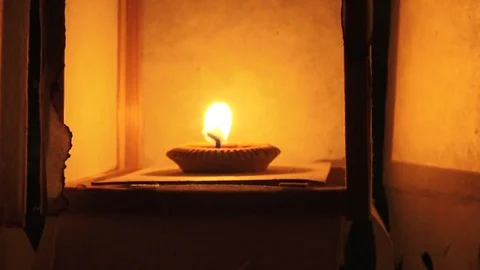 Thai style candle cup in lantern paper box. Stock Footage 70056058