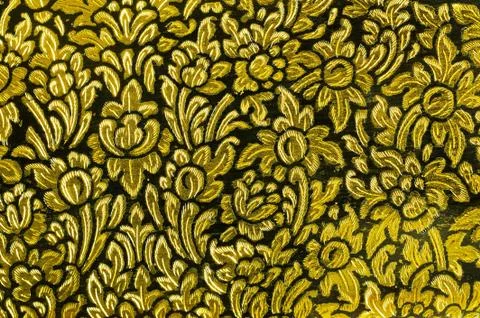 Thai-style  gild art pattern Photos